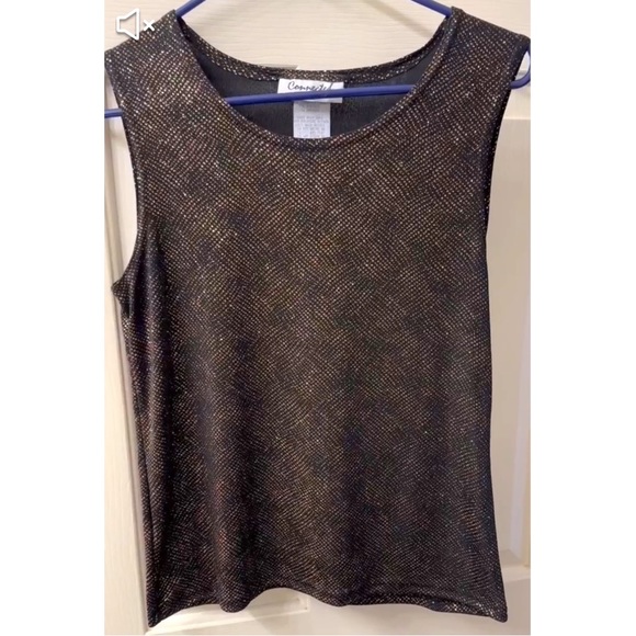 Connected Top Cold Shoulder Party Shiny Glitzy Metallic Cocktail Party Medium - Picture 4 of 15